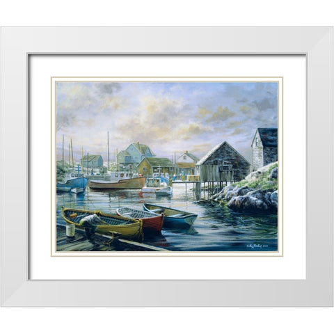 Good Catch For A Lazy Day White Modern Wood Framed Art Print with Double Matting by Boehme, Nicky