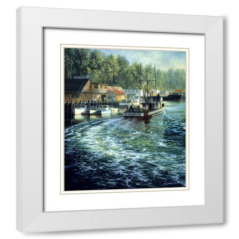 Dawn Patrol White Modern Wood Framed Art Print with Double Matting by Boehme, Nicky