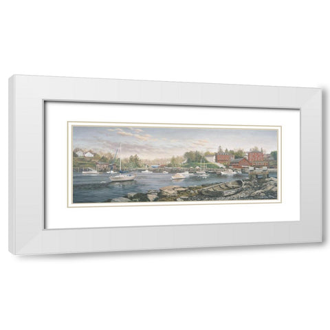 Cozy Cove White Modern Wood Framed Art Print with Double Matting by Boehme, Nicky