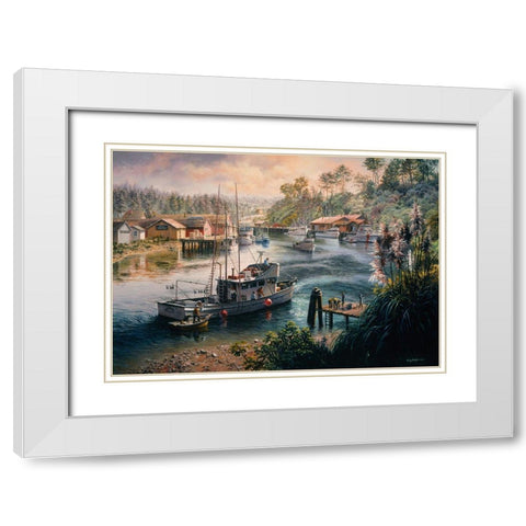 Deep Sea Readiness White Modern Wood Framed Art Print with Double Matting by Boehme, Nicky