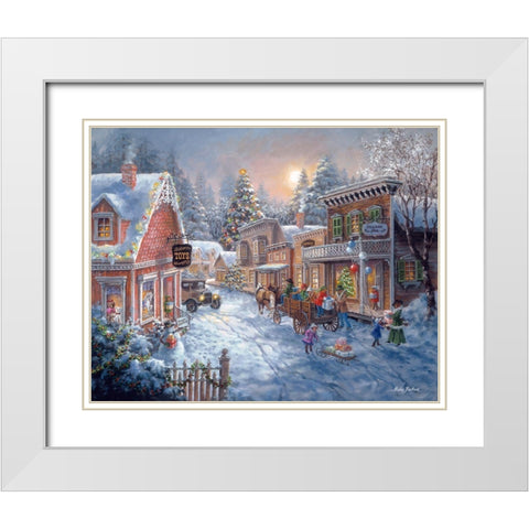 Good Old Days White Modern Wood Framed Art Print with Double Matting by Boehme, Nicky