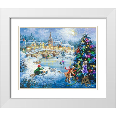 Joyful Celebration White Modern Wood Framed Art Print with Double Matting by Boehme, Nicky