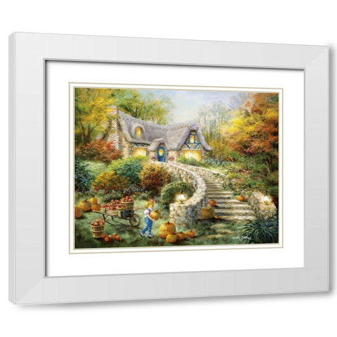 Country Harvest White Modern Wood Framed Art Print with Double Matting by Boehme, Nicky