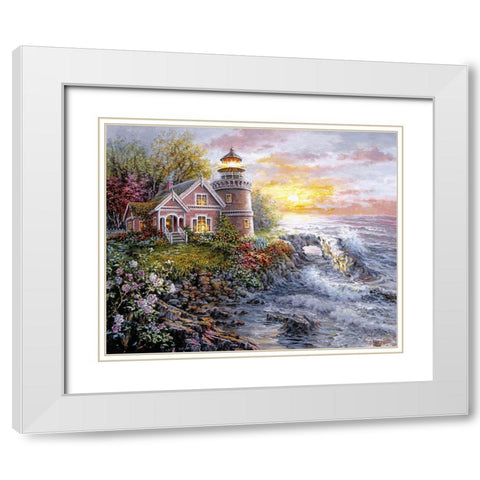 Seafarers Vigilant Sentry White Modern Wood Framed Art Print with Double Matting by Boehme, Nicky