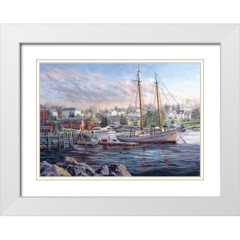 Seafarers Delight White Modern Wood Framed Art Print with Double Matting by Boehme, Nicky