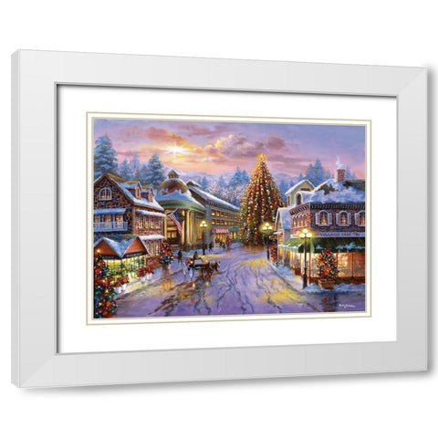 Christmas Eve White Modern Wood Framed Art Print with Double Matting by Boehme, Nicky