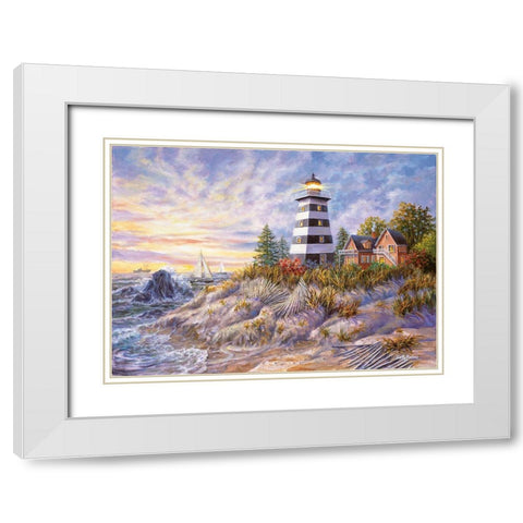 Out Of  Harmâ€™s Way White Modern Wood Framed Art Print with Double Matting by Boehme, Nicky