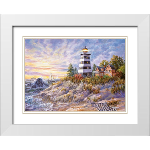 Out Of  Harmâ€™s Way White Modern Wood Framed Art Print with Double Matting by Boehme, Nicky