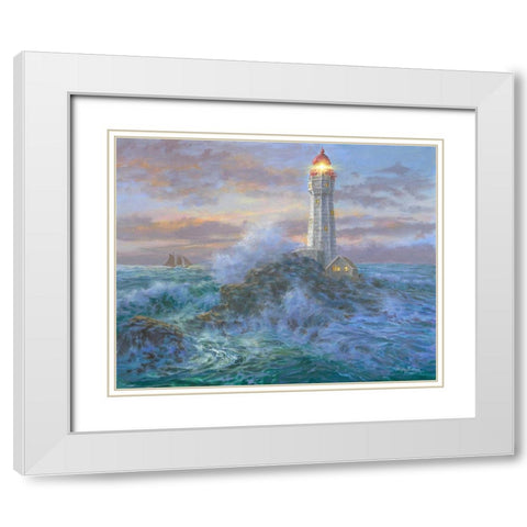 Stormy Weather White Modern Wood Framed Art Print with Double Matting by Boehme, Nicky