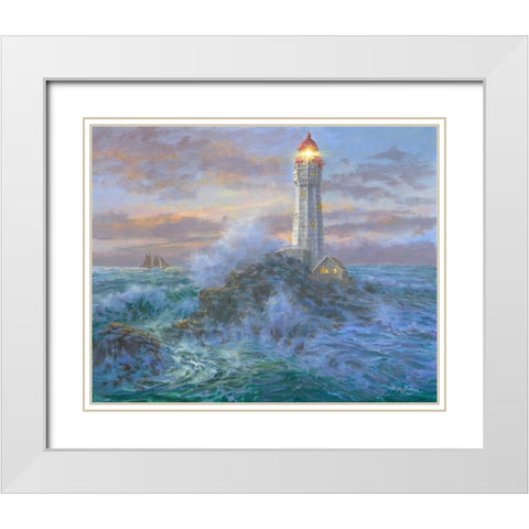 Stormy Weather White Modern Wood Framed Art Print with Double Matting by Boehme, Nicky