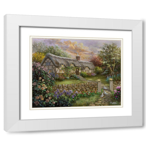 Rapture White Modern Wood Framed Art Print with Double Matting by Boehme, Nicky