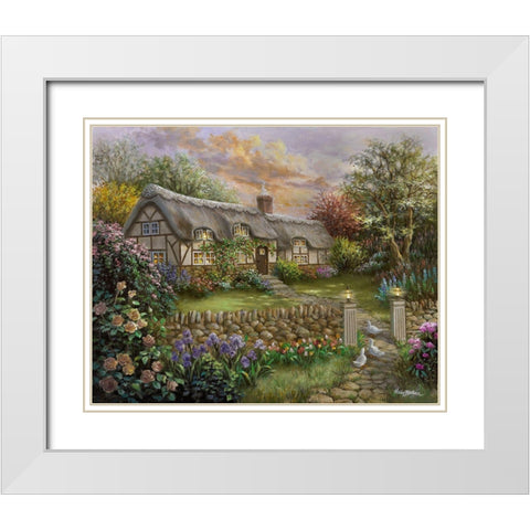Rapture White Modern Wood Framed Art Print with Double Matting by Boehme, Nicky