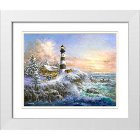 Winter Majesty White Modern Wood Framed Art Print with Double Matting by Boehme, Nicky