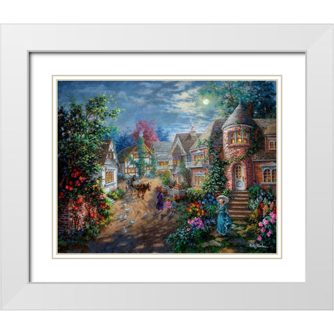 Moonlight Splendor White Modern Wood Framed Art Print with Double Matting by Boehme, Nicky