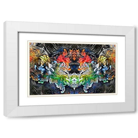 Amaravati Gate White Modern Wood Framed Art Print with Double Matting by Gavidia, Pedro