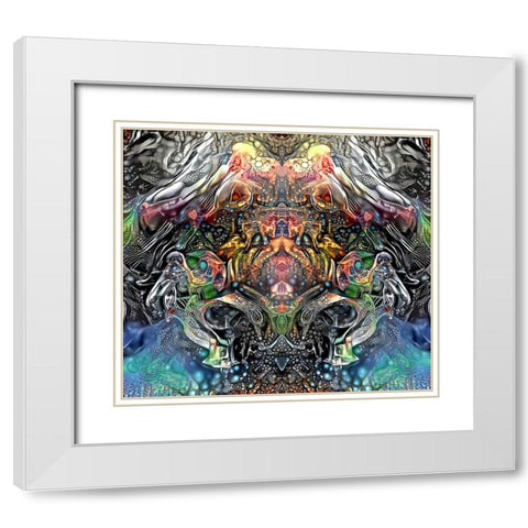 Bioassembly White Modern Wood Framed Art Print with Double Matting by Gavidia, Pedro