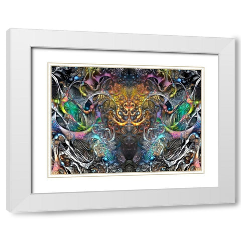 Cernunnos White Modern Wood Framed Art Print with Double Matting by Gavidia, Pedro