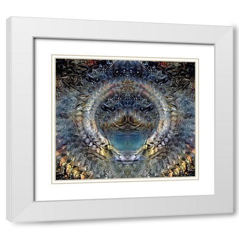 Circle of Life White Modern Wood Framed Art Print with Double Matting by Gavidia, Pedro