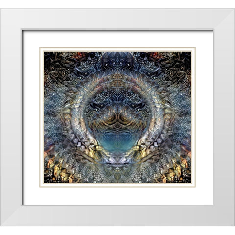 Circle of Life White Modern Wood Framed Art Print with Double Matting by Gavidia, Pedro