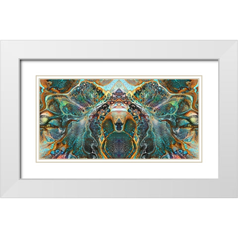Emerald Bridge White Modern Wood Framed Art Print with Double Matting by Gavidia, Pedro