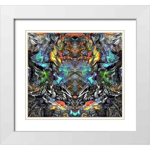 Evolution White Modern Wood Framed Art Print with Double Matting by Gavidia, Pedro