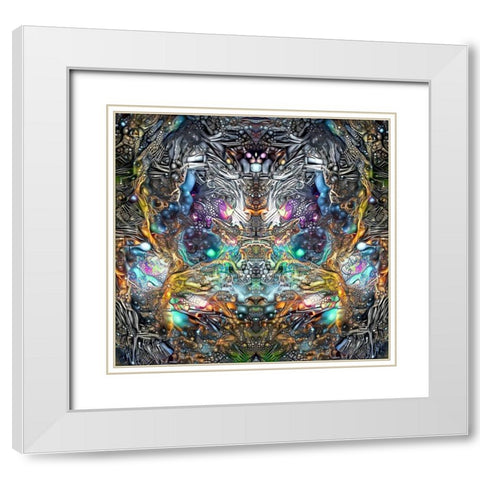 Existence White Modern Wood Framed Art Print with Double Matting by Gavidia, Pedro