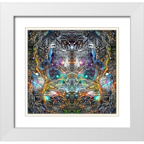 Existence White Modern Wood Framed Art Print with Double Matting by Gavidia, Pedro