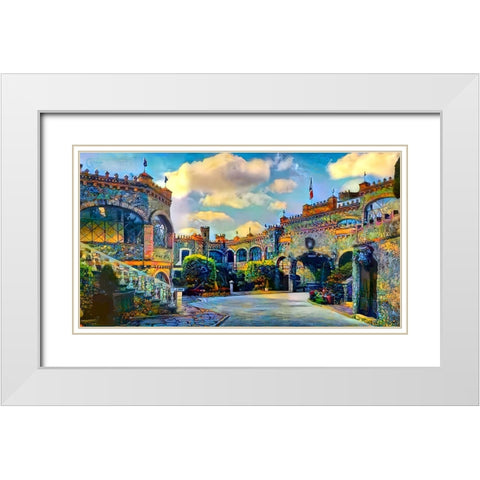 Guanajuato Mexico Castillo de Santa Cecilia interior White Modern Wood Framed Art Print with Double Matting by Gavidia, Pedro