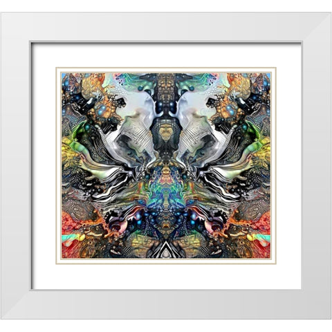 Legacy Plume White Modern Wood Framed Art Print with Double Matting by Gavidia, Pedro