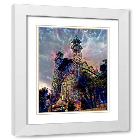Mexico City Chopo Museum White Modern Wood Framed Art Print with Double Matting by Gavidia, Pedro
