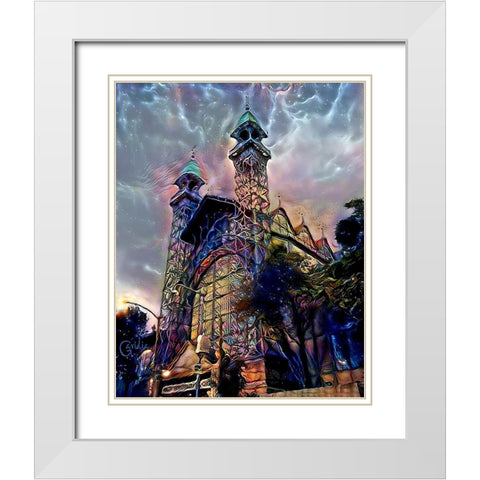 Mexico City Chopo Museum White Modern Wood Framed Art Print with Double Matting by Gavidia, Pedro