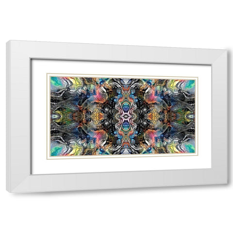 Mind Reactor White Modern Wood Framed Art Print with Double Matting by Gavidia, Pedro