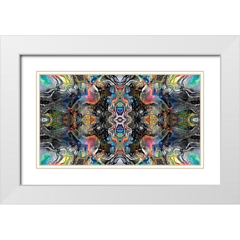 Mind Reactor White Modern Wood Framed Art Print with Double Matting by Gavidia, Pedro