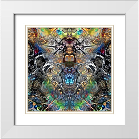 Mutation White Modern Wood Framed Art Print with Double Matting by Gavidia, Pedro