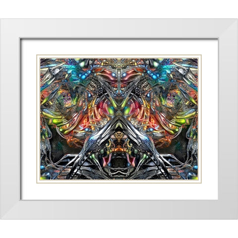 Offender White Modern Wood Framed Art Print with Double Matting by Gavidia, Pedro
