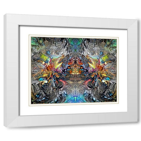 Tlaloc Gestation White Modern Wood Framed Art Print with Double Matting by Gavidia, Pedro