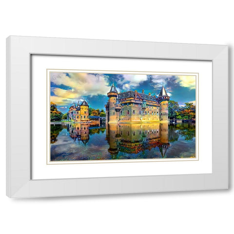 Ultrecht Netherlands De Haar Castle White Modern Wood Framed Art Print with Double Matting by Gavidia, Pedro