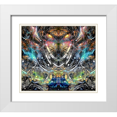 Wild White Modern Wood Framed Art Print with Double Matting by Gavidia, Pedro