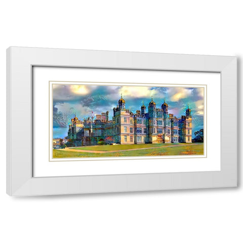 England Stamford Lincolnshire Burghley House White Modern Wood Framed Art Print with Double Matting by Gavidia, Pedro