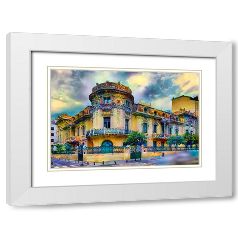 Madrid Spain Longoria Palace White Modern Wood Framed Art Print with Double Matting by Gavidia, Pedro