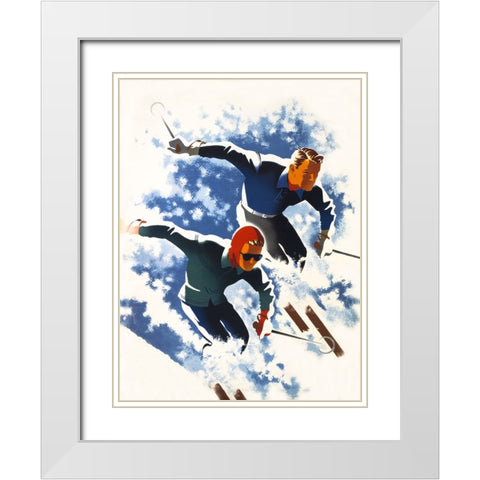 Jantzen by Binder White Modern Wood Framed Art Print with Double Matting by Print Collection
