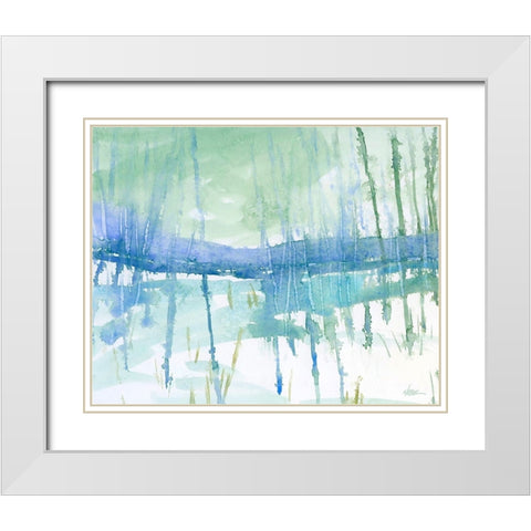 First Snow White Modern Wood Framed Art Print with Double Matting by Randy Noble Fine Art