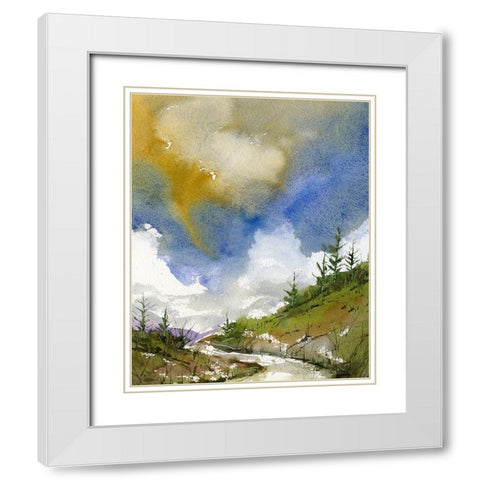Yellow Sky White Modern Wood Framed Art Print with Double Matting by Randy Noble Fine Art