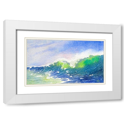 Curl White Modern Wood Framed Art Print with Double Matting by Randy Noble Fine Art