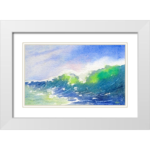 Curl White Modern Wood Framed Art Print with Double Matting by Randy Noble Fine Art
