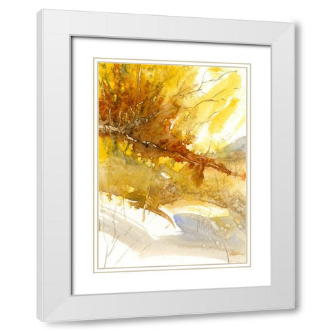 Morning White Modern Wood Framed Art Print with Double Matting by Randy Noble Fine Art