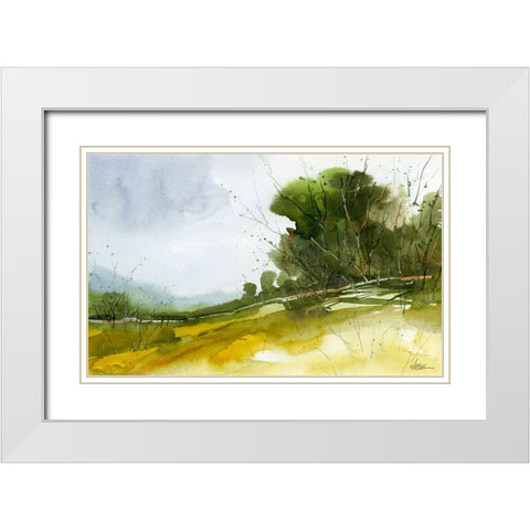 Walkers Valley White Modern Wood Framed Art Print with Double Matting by Randy Noble Fine Art