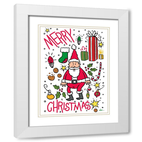 Holiday Joys White Modern Wood Framed Art Print with Double Matting by Randy Noble Fine Art