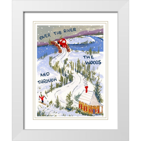 Over The River White Modern Wood Framed Art Print with Double Matting by Randy Noble Fine Art