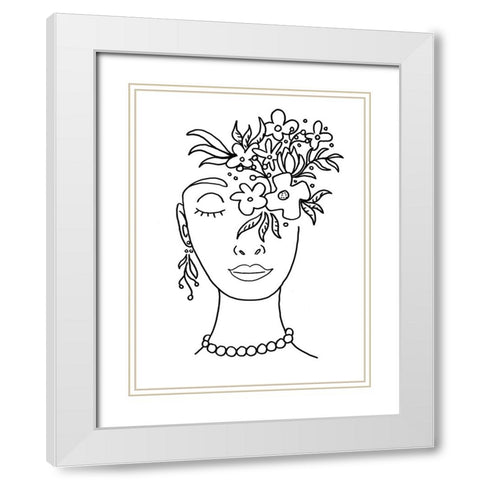 Outline 2 White Modern Wood Framed Art Print with Double Matting by Randy Noble Fine Art